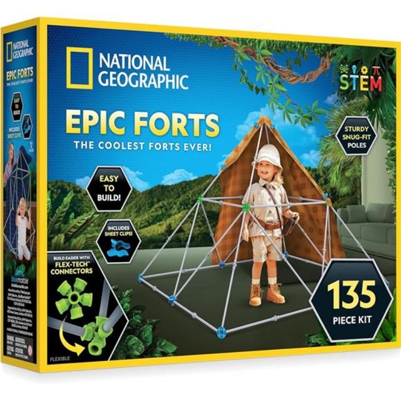 135-Piece Indoor Fort Builder for Kids, Build a Fort , STEM Building Toys - Picture 1 of 6